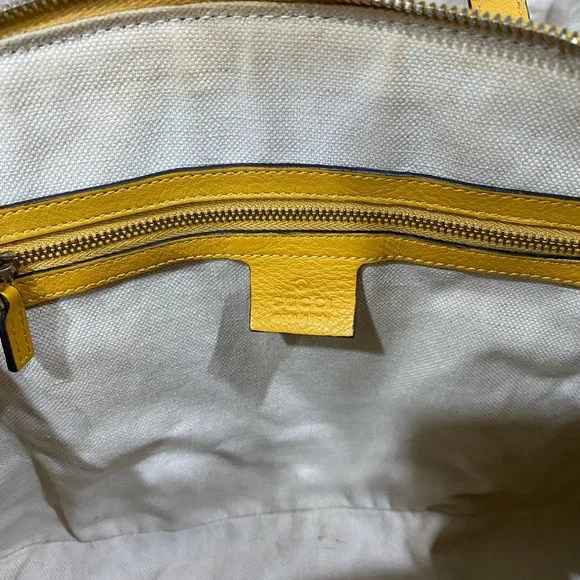Gucci Guccissima Patent Leather Yellow Bag - Picture 7 of 9